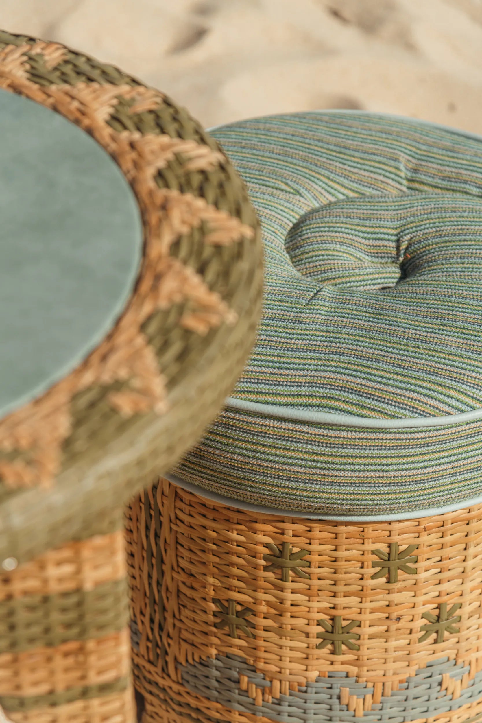 The Bodie Pouf, Seaglass