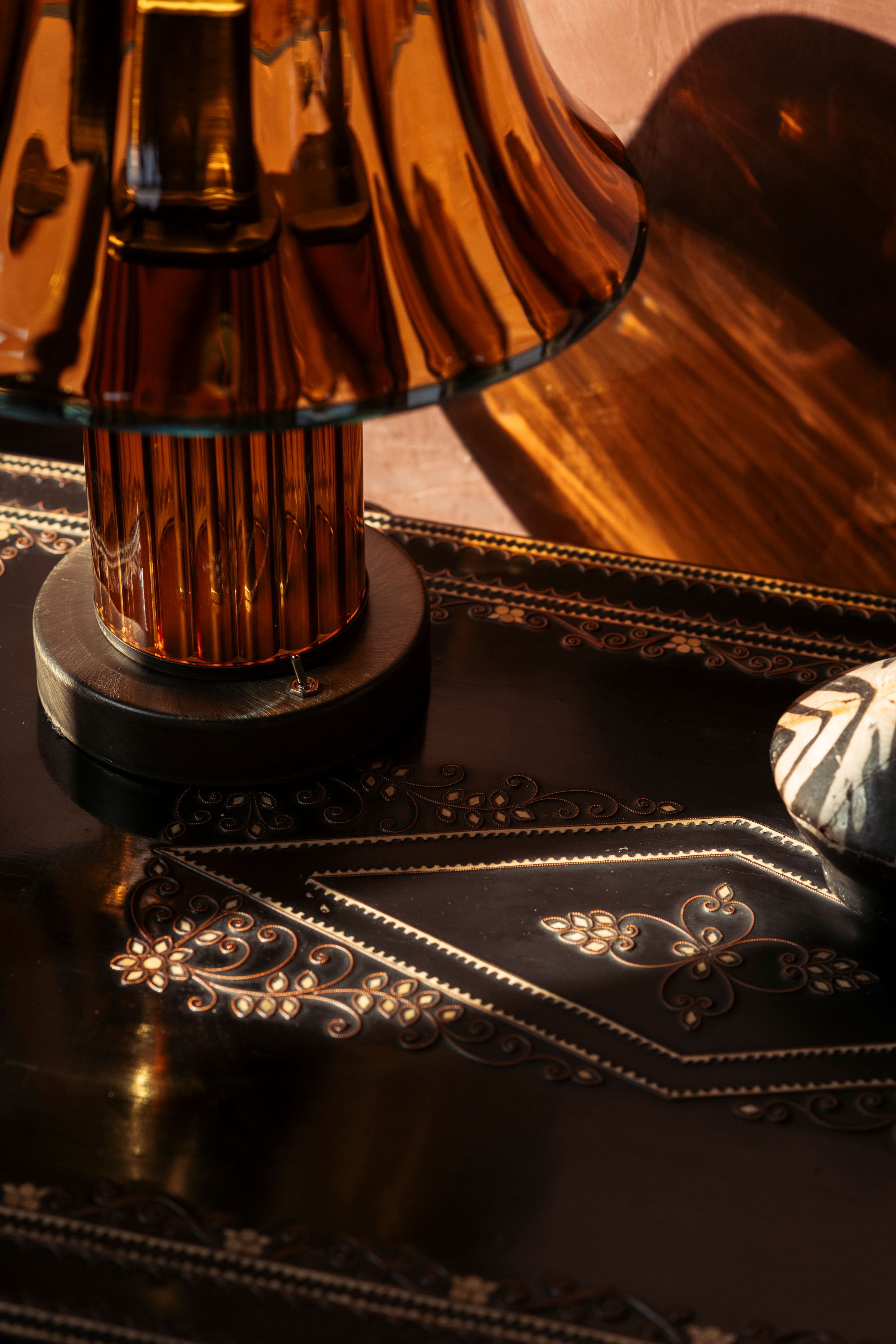 Capanna Table Lamp, Amber